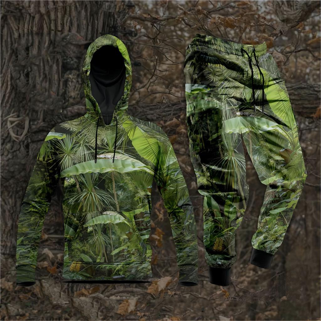 Spring  Autumn Camouflage 3D Printed Hoodie Suit Men Sweatshirts Sweatpants Casual Fashion Two Piece Tracksuit Set Men's Clothing