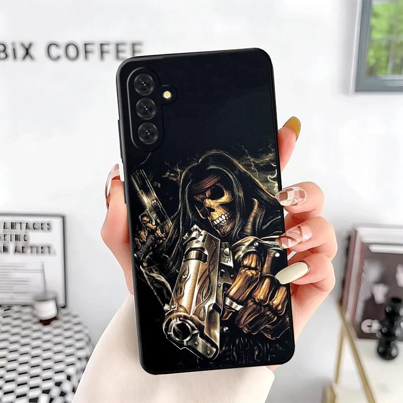 

Reaper Skull Skeleton Gun Soft Phone Case for Samsung A17 A37 A57 A16 A26 A36 A56 A15 A25 A35 A55 A14 A24 A34 A54 A13 A23 A33 A5 Samsung A24