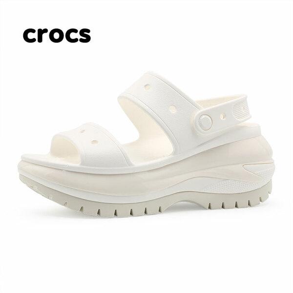 Crocs Классические женские сандалии Mega Crush белого цвета, туфли цвета морской волны M5W7240