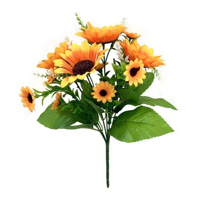 Simulation Bouquet 7-Pronged Sunflower, Sunflower Fake Flower Silk Flower Living Room Dining Table Table Decoration Ornament