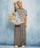 Glack Gb018 Multi Frame Check Tote Bag (Gray)