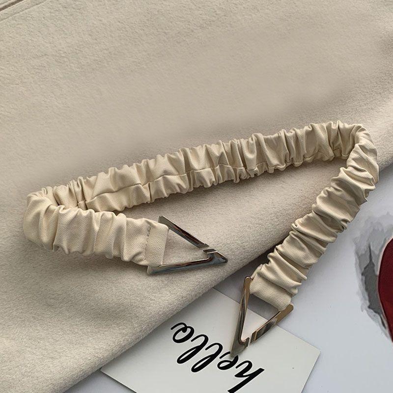 Triangle Chic Buckle Waist Belt For Women In Elegant Black And Beige Colors Ideal For Fall Fashion