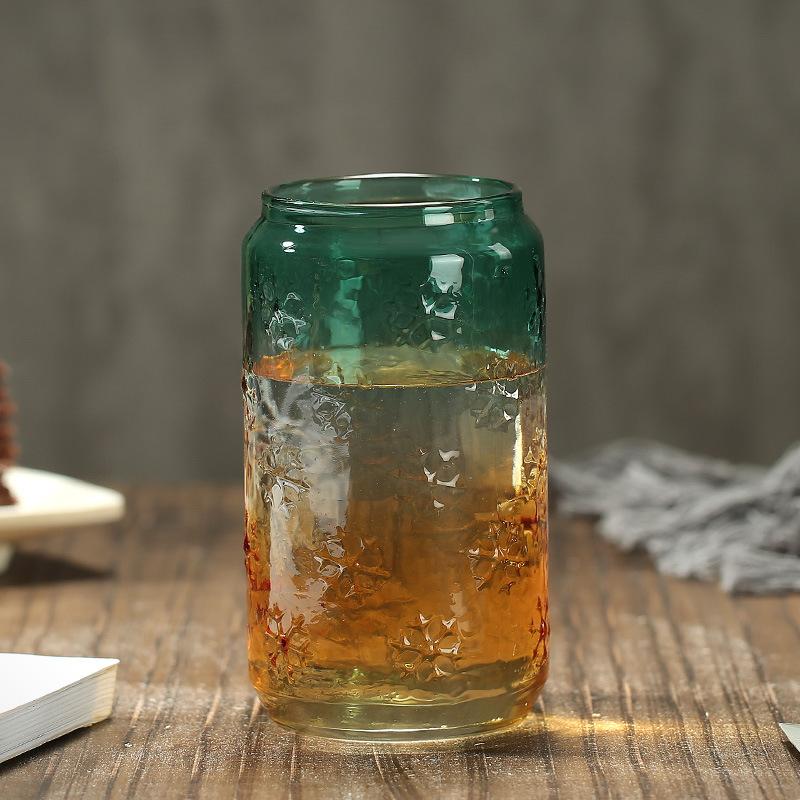 Glass straw cup Adult glass cup Coke cup Household water cup with straw Female student beverage cup Glass