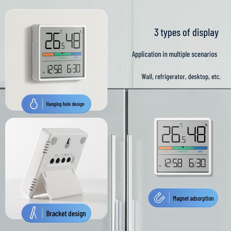 MaShi Hoge-Precisie Digitale Thermo-hygrometer Klok