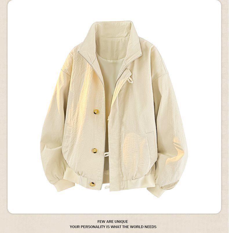 Jack Chuan Yang 2026 Spring High-End American Stand Collar Workwear Jacket
