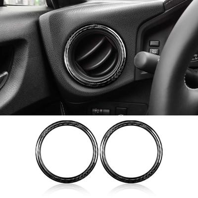 AIRSPEED Hard Carbon Fiber Car Air Conditioner Outlet Cover Decorative Ring Sticker Subaru BRZ Fit Toyota 86 (2013-2020) Accessories