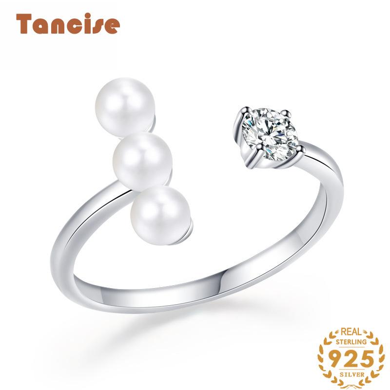 Tancise Anello in argento con zirconi classici Gioielli da donna Promessa di nozze Regalo per feste_voghion.com