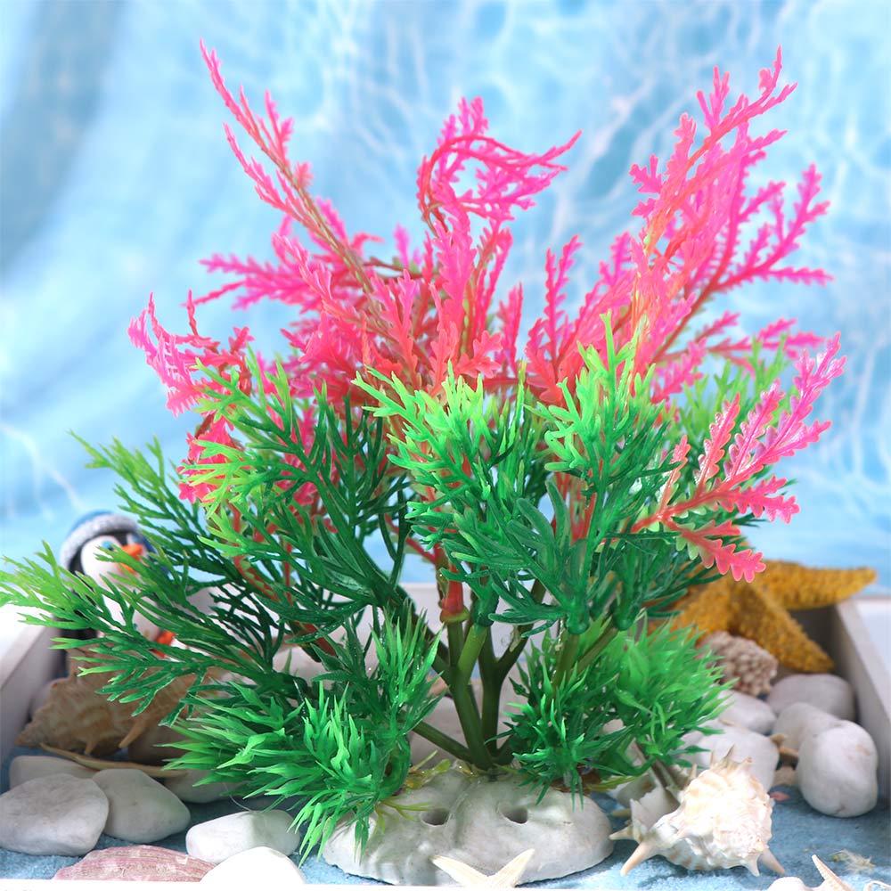 2pcs Plastic Fake Grass Simulated Artificial Seaweed Water Grass Aquatic Plants  Fish Play