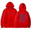 Large Size Casual Hooded Sweatshirt Solid Color Letter Printed Long Sleeve Plush Sweatshirt