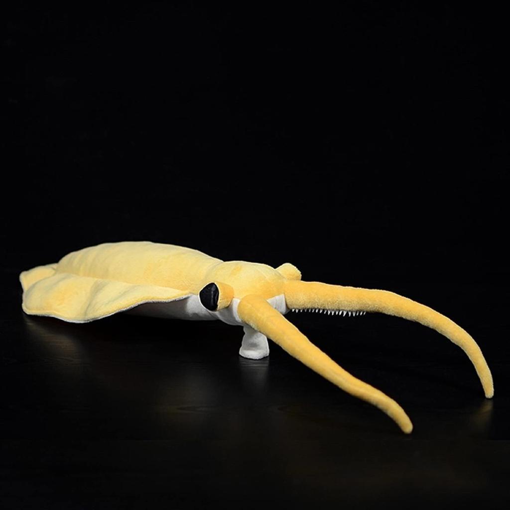 Lilizzhoumax Paleontology Series, Necker Shrimp Plush Toy, Arthropod, Animal Stuffed Toy, Cambrian Animal Stuffed Toy, Soft, Deep Sea, Plush Toy for