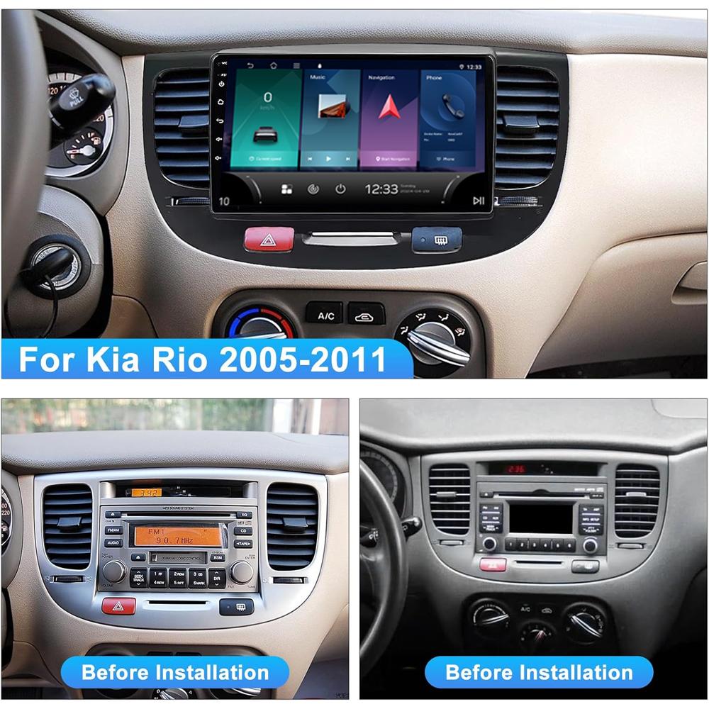 Car Radio Carplay For kia Rio 2 2005-2011  Navigation GPS Android Auto Multimedia Player Stereo Unit WiFi BT No 2din 4G