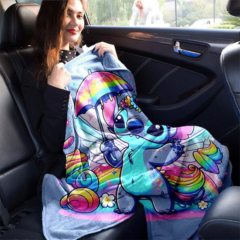 1pc Cute Stitch Printing Blanket - Soft, All-Season Throw for Living Room, Bedroom,Personalized Gift with Adorable Cartoon Design