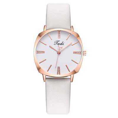 Fashion Diamond-encrusted Square Ladies Watch Women's Watch Leather Strap Quartz Watch Women's Watch