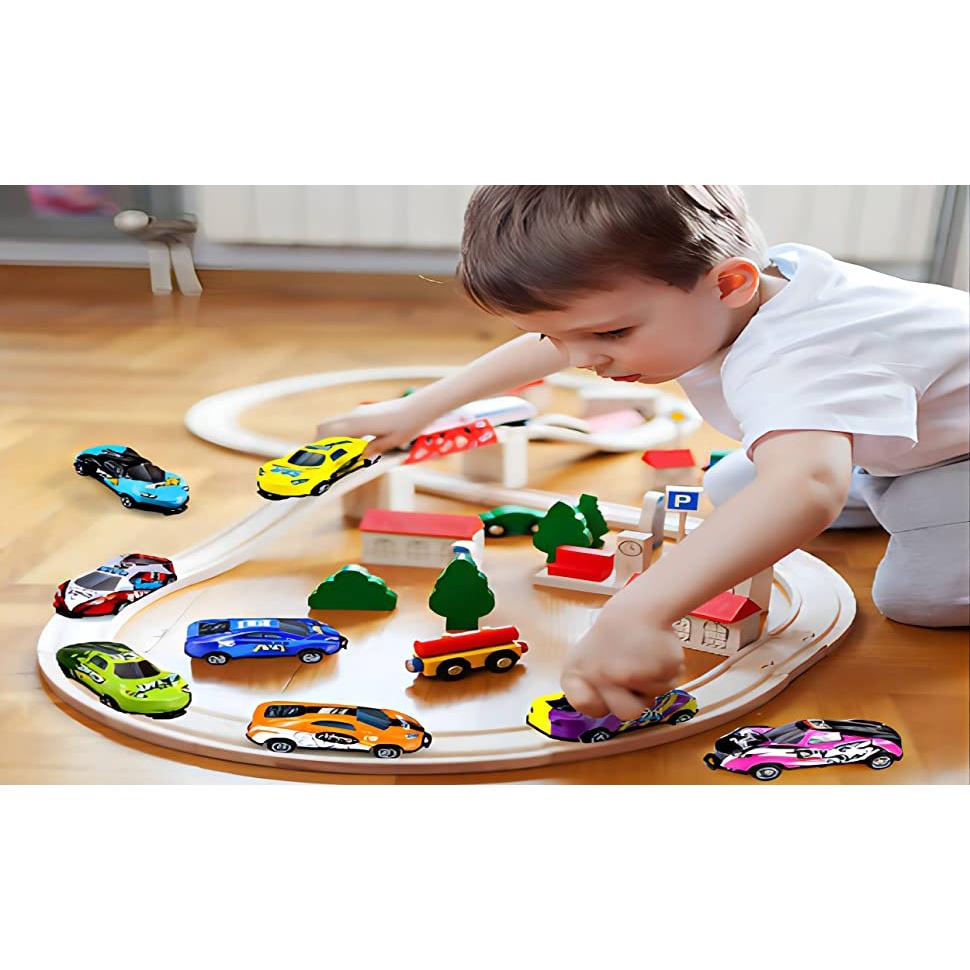 8 Pcs Jumping Stunt Kids Toy Cars -Pull Back Cars Set - Matchbox Cars-Toys for 3 Year Old Boy -Kids Best Gift Toys for 3-6 Year Old Kids