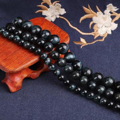 Blaue Tigerauge Runde Perlen, 4-12mm Naturstein für DIY Armband Halskette Schmuckherstellung