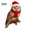 Christmas Mantel Fireplace Decor Wooden Bird Door Topper, Cute Corner Statue, Woodland Animal Frame Holiday Sign Art for Winter Home Wall Window