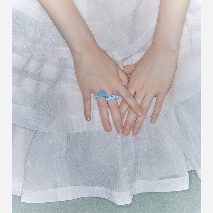 Official ILLIT x NFF Handmade "Double Heart" Ring - [Mamihlapinatapai] 4th Mini Album Special Edition