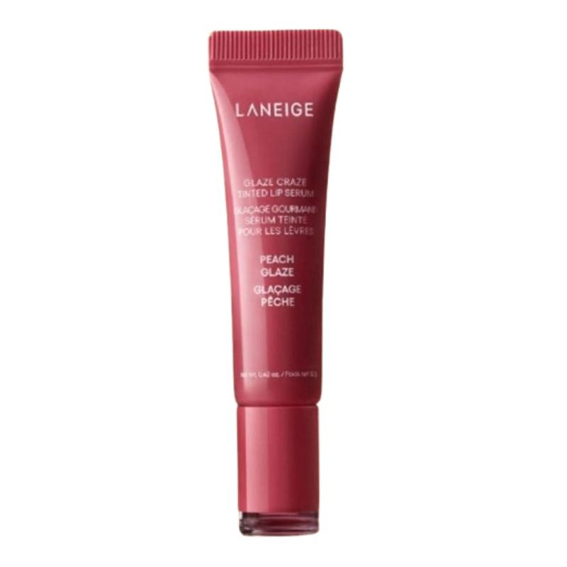LANEIGE Glaze Craze Tinted Lip Serum 12g – Donut Glow Lip Serum, Buildable Sheer Tint, Moisturizing Lip Care (6 Colors)