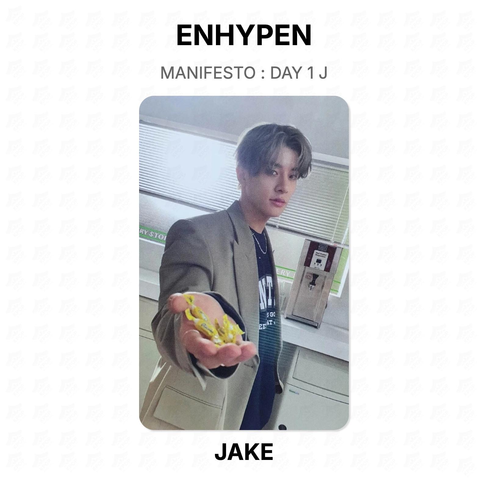 ENHYPEN MANIFESTO : DAY 1 J Official Photocard JAKE 02