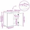 Bathroom Vanity Cabinet in Sonoma Oak 60 x 30 x 60 cm