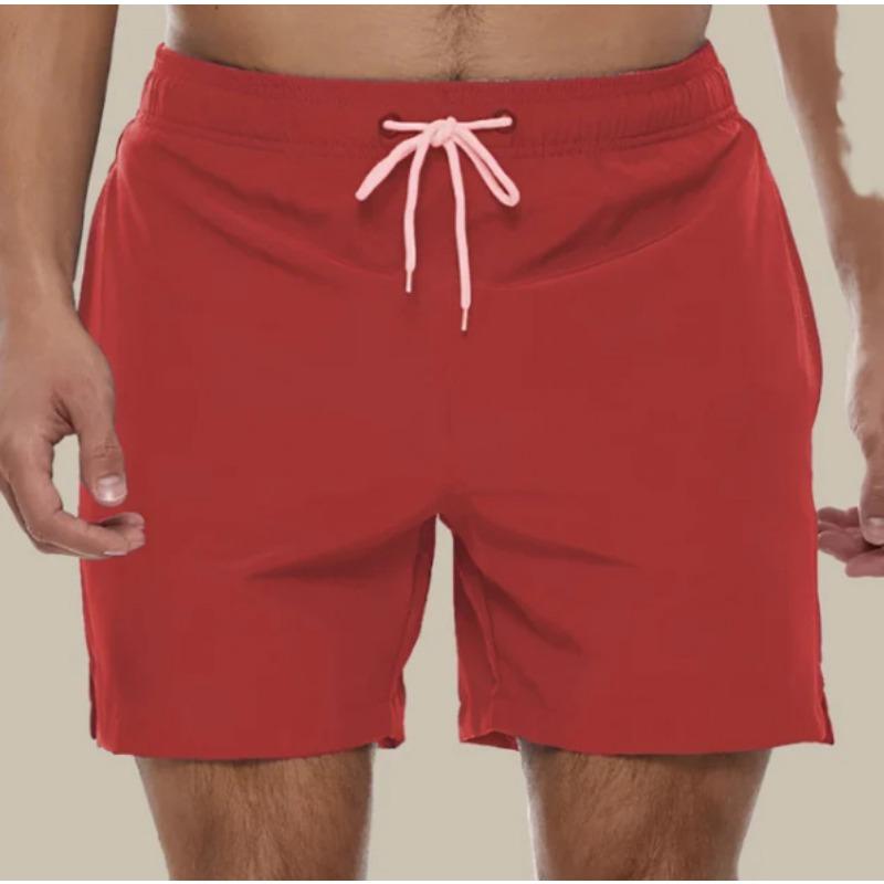 Men's Casual Shorts Solid Color Simple Waterproof Beach Shorts Men’s Pants