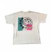 Vintage Blink-182 Smiley Logo Grafik Cremefarbenes T-Shirt Größe XL (Kein Etikett)