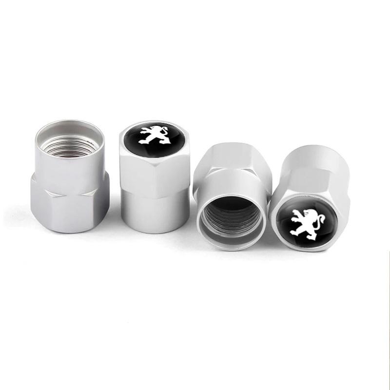 4 Stück Metall Auto Rad Reifen Ventilkappen Ventilschaftgehäuse Abdeckung Für Peugeot 208 3008 308 2008 207 107 508 406 407 307 206 301 408 5008 4008