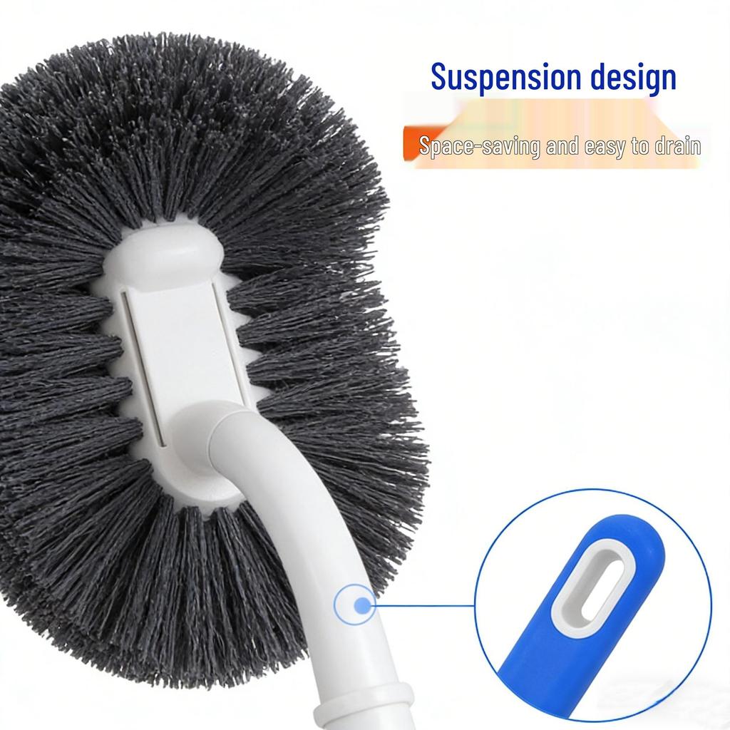 Wall-Mounted Long Handle Toilet Brush for No Dead Corner Cleaning