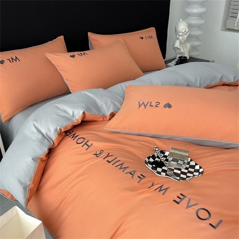 

Комплект постельного белья из скандинавского египетского хлопка с пододеяльником, простыней, наволочкой, роскошным постельным бельем для двоих, двуспальной кровати размера Queen King Size, односпальной кровати для пары Twin Size 3pcs