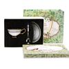 Luxury Bone China Coffee Cup and Saucer Set, Elegant European Afternoon Tea Teaware, Gift Boxed Ceramic Cup, Spoon & Saucer