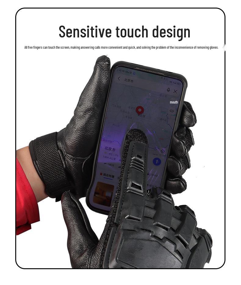 King Kong Deformable Black Motorcycle Gloves - Breathable, Full-Finger Protective Riding Gear for Adults