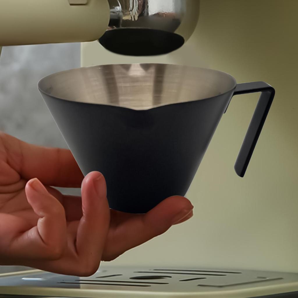 Coffee Measuring Cup Measurement Cup Stainless Steel Heat-Resistant Three Scale Beaker with Handle Double Spout Pitcher for