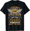 28. Geburtstag T-Shirt 1997 Geburtstagsgeschenke für Unisex Damen T-Shirt Individuell Bedruckte Grafik-T-Shirts Vintage Unisex Kleidung Oberteile