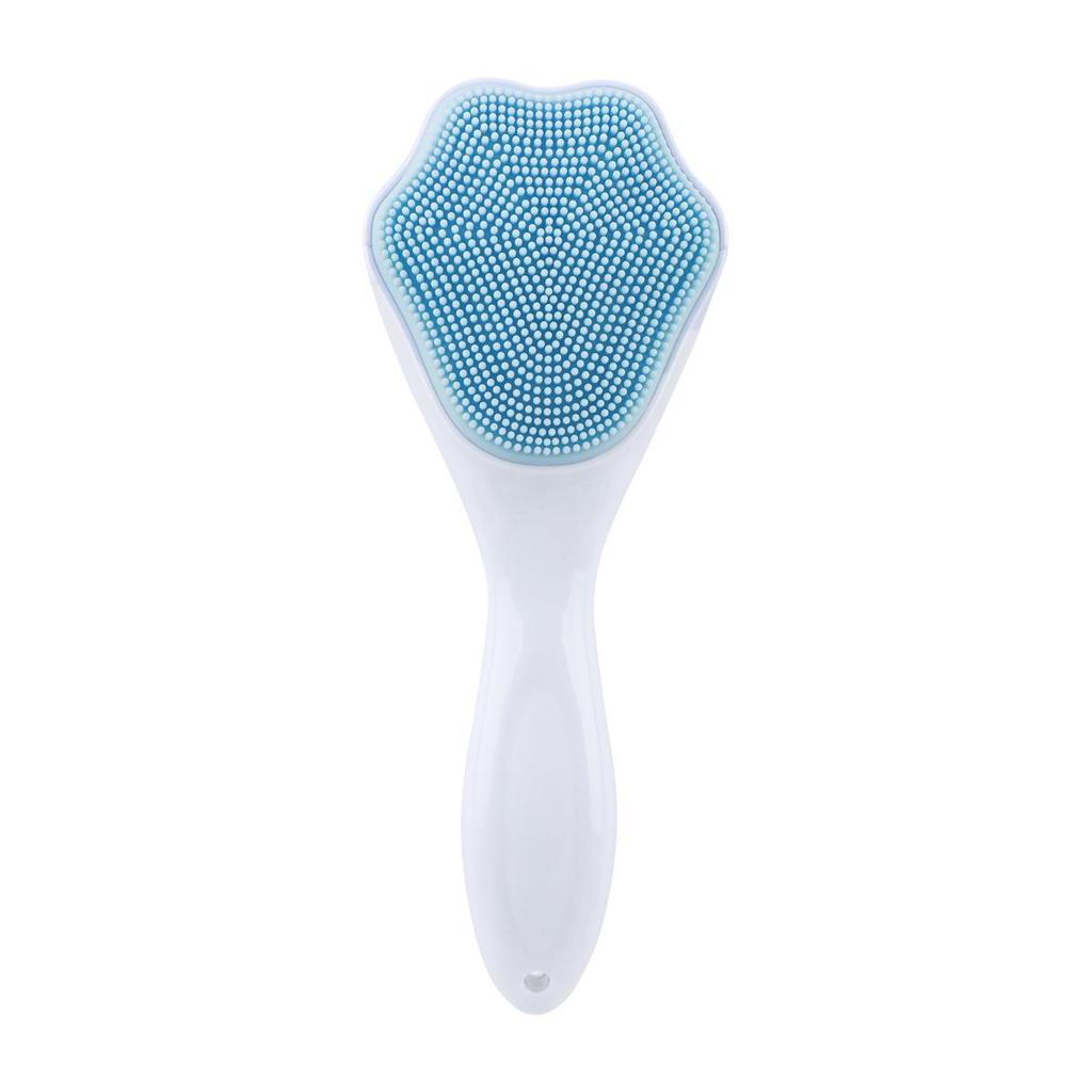 Silicone Cat Claw Facial Cleansing Brush with Long Handle for Makeup Removal