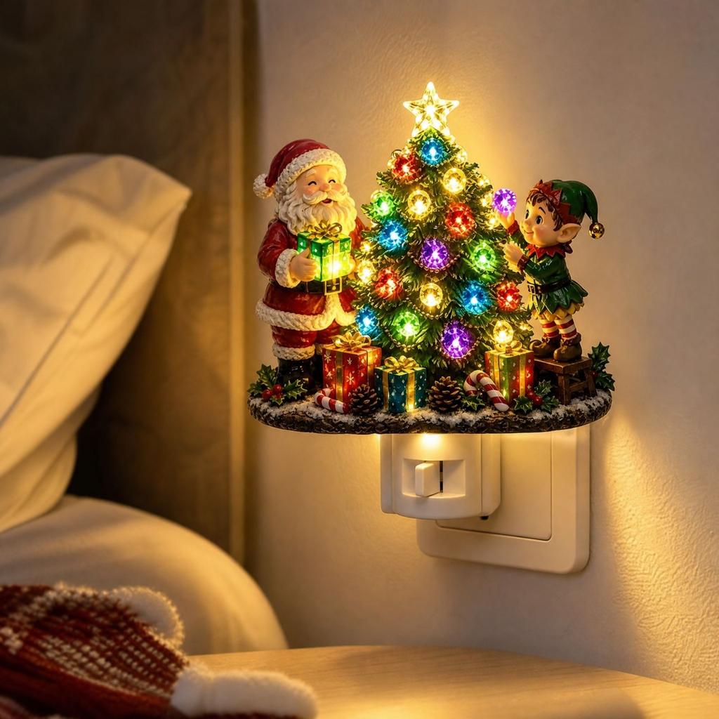 Christmas Tree Plug-in Night Light with Soft for Bedside Ambience