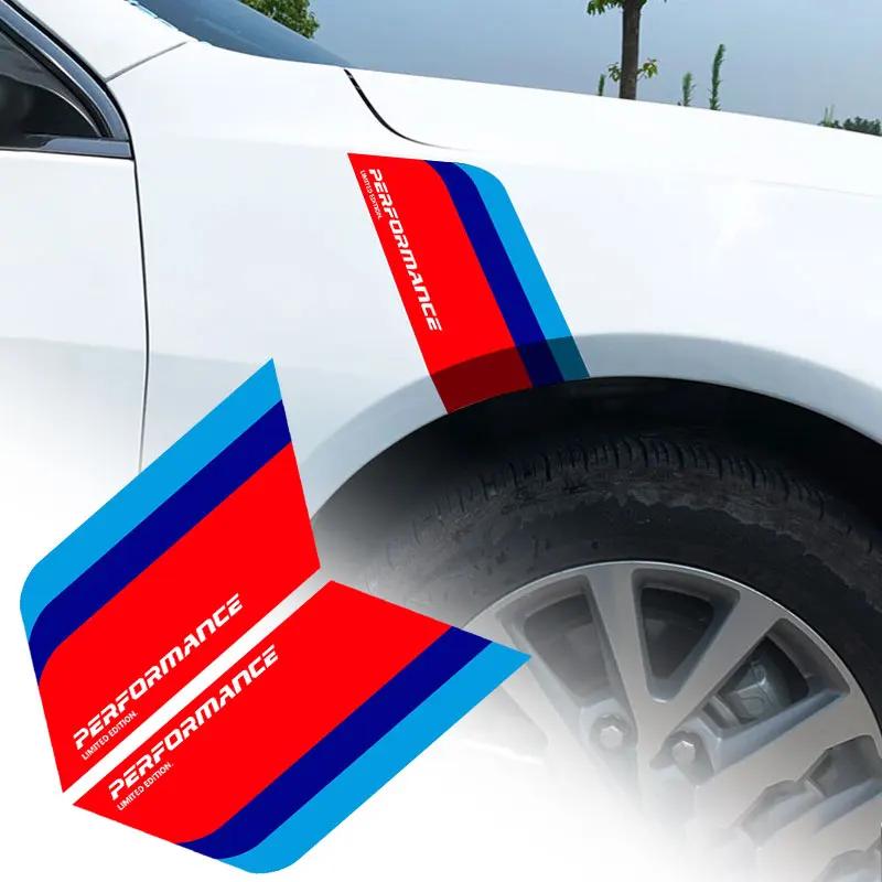 2 Stück Autoaufkleber Performance Limited Edition Kotflügel Auto Dekorativer Aufkleber für BMWs M3 M5 M6 X1 X3 X5 E34 E39 E36 E60 E90 E46
