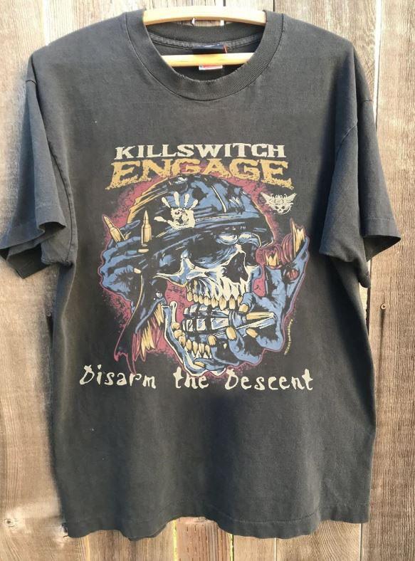 Killswitch Engage Disarm The Descent Band Retro Charcoal Unisex Shirt WA1632 XXL