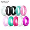 WarBLade 5.7mm Anelli in Silicone Alimentare FDA per Donne Matrimonio Elastici in Gomma Anello Dita in Silicone Flessibile Ipoallergenico