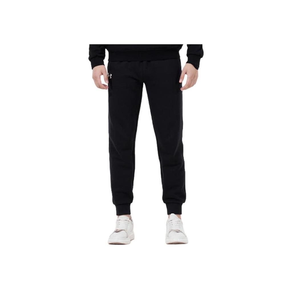 Under Armour Solid Color Logo Outdoor Training Running Long Sleeve Top Comfortable Mid Waist Long Pants Casual Sports Suit 23600401-001+21600705-001