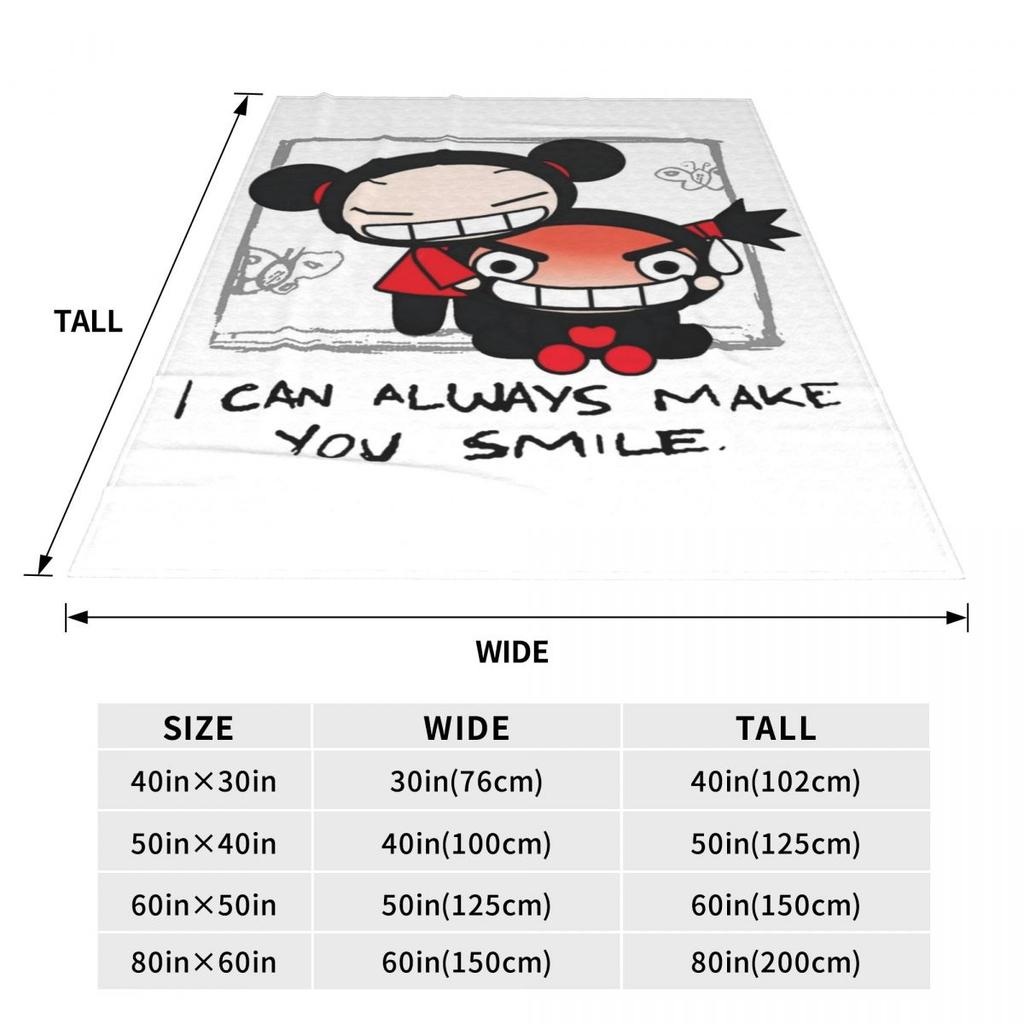 Soft Warm Blanket Travel Office Pucca Funny Love Always Make You Smile Throw Blanket Flannel For Outdoor Novelty Sofa Bed Cover