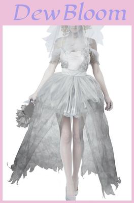 Atemberaubendes Geisterbrautkleid für Halloween und Cosplay-Kostümveranstaltungen