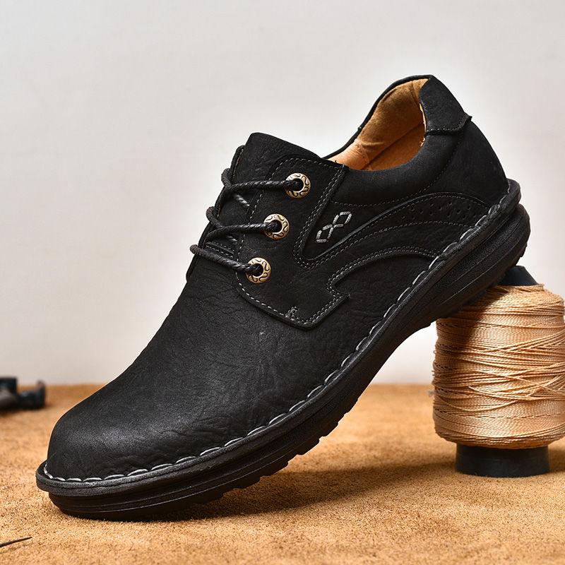 

Мужская повседневная рабочая одежда ручной работы из натуральной кожи с большим носком 44