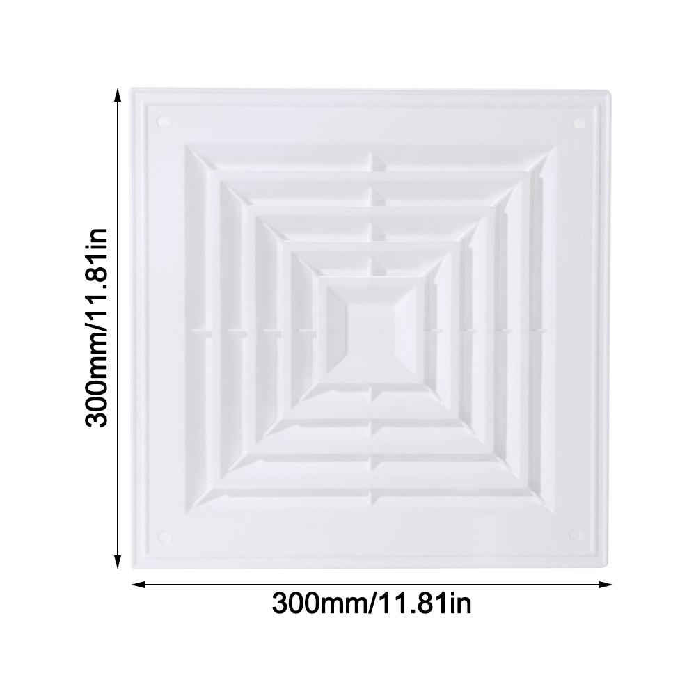New Plastic Air Vent Grille White Square Duct Heating Vents With Flaps Silent Operation Ventilation Cover Kitchen
