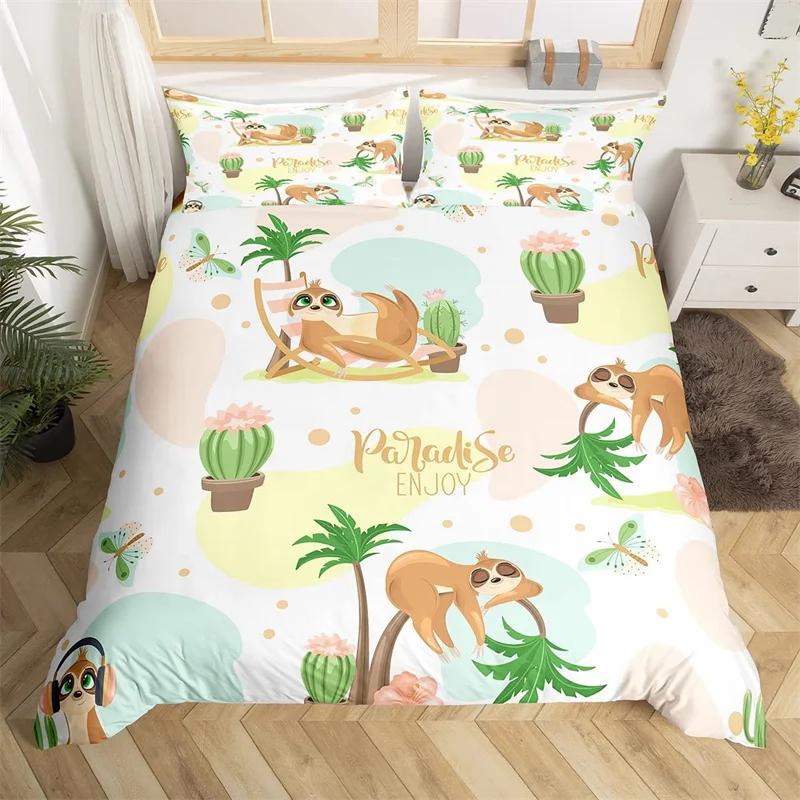Cartoon Animal Duvet Cover Set Cute Pet Dog Twin Full Queen King Bedding Set Lovely Animal Print Comforter Cover With Pillowcase