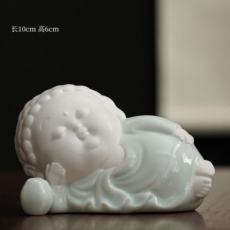 Creative Zen Chinese Ceramic Ornaments, Thread Incense, Inserted, Sandalwood Seat, Household, Incense Burner