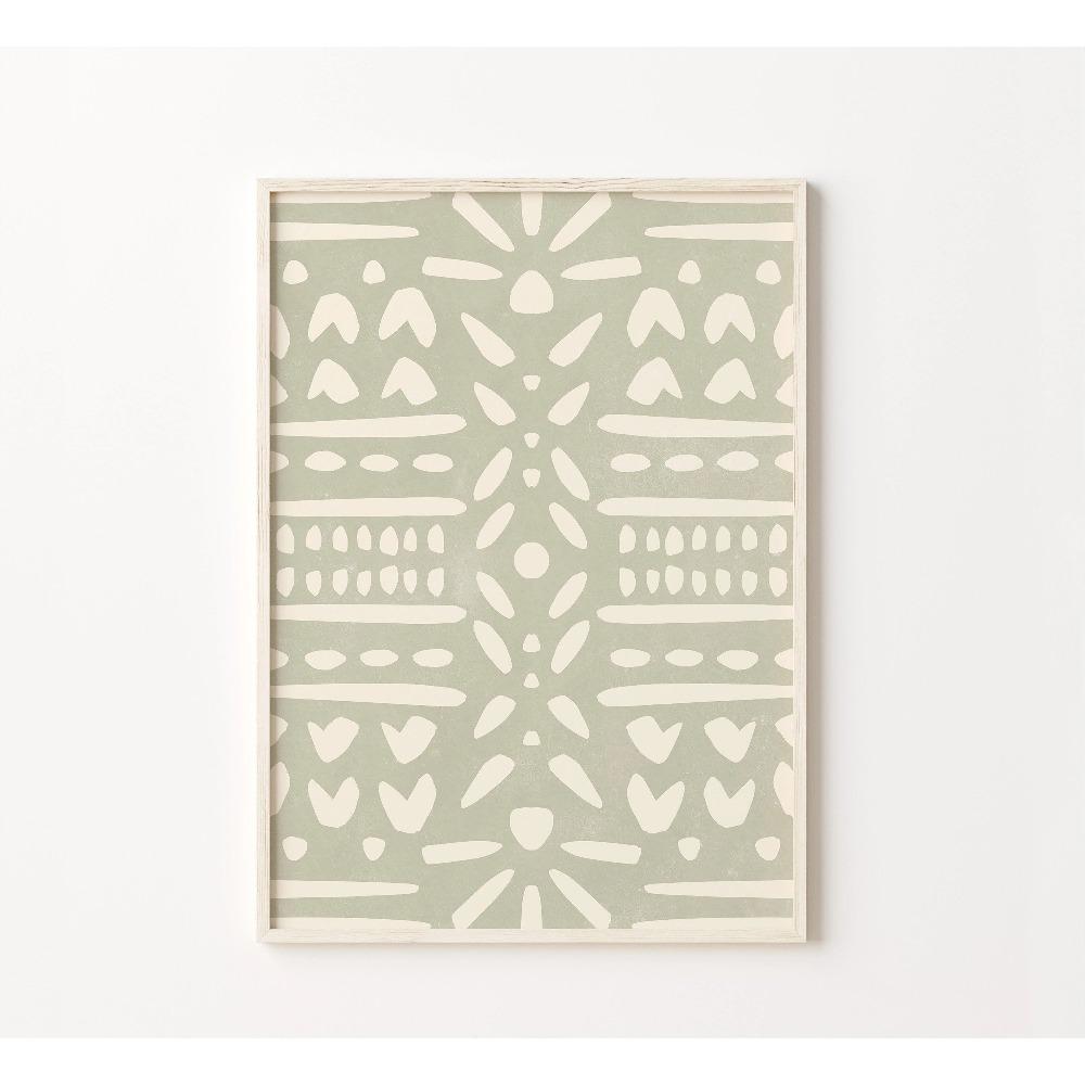 Minimalist Abstract Folk Art Prints, Colourful Bohemian Botanical Canvas Prints for Home, Bedroom, Living Room,Office,Decoration