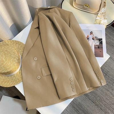 Giacca Blazer Casual da Ufficio a Manica Lunga da Donna, Cappotto Semplice da Pendolare Autunnale