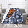 Grizzy Beer Cartoon Blanket Cover Flannel Throw Blanket Home Couch Decoration Soft Warm Bedspreads