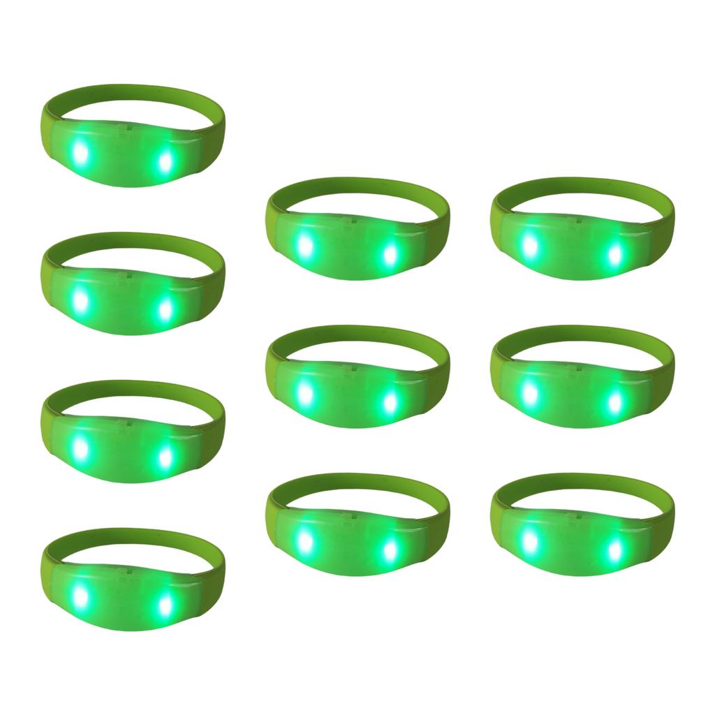 Confezione da 10 Braccialetti LED in Silicone Braccialetto Luminoso Lampeggiante Accessorio Multicolori Braccialetti Gioielli per Festa