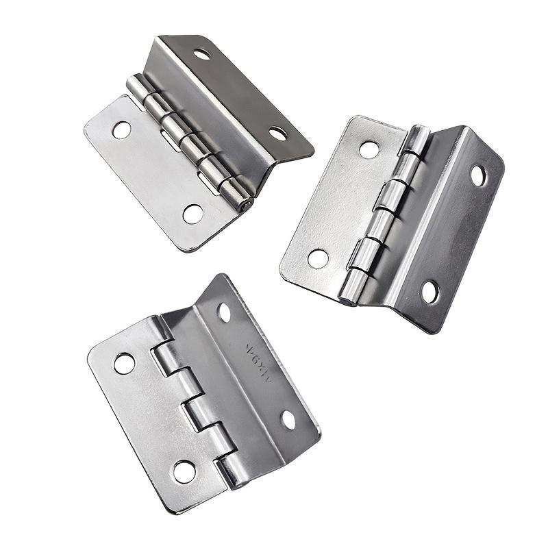 40pcs Tri-Fold Hinge Cabinet Door Hinge Wooden Box Hinge Nickel Plated Silver Furniture Hardware Accessories